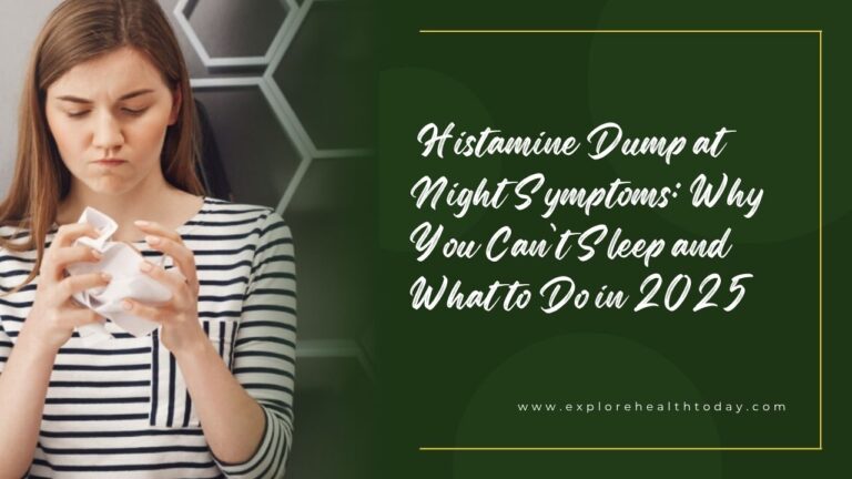 histamine dump at night symptoms